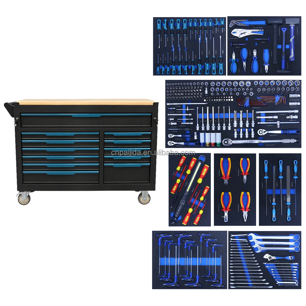 

Modular Design OEM/ODM Customizable Tool Chest Cabinet & Box For Garage Workshop Use 287PCS Premium CR-V Tool Set With &UTV