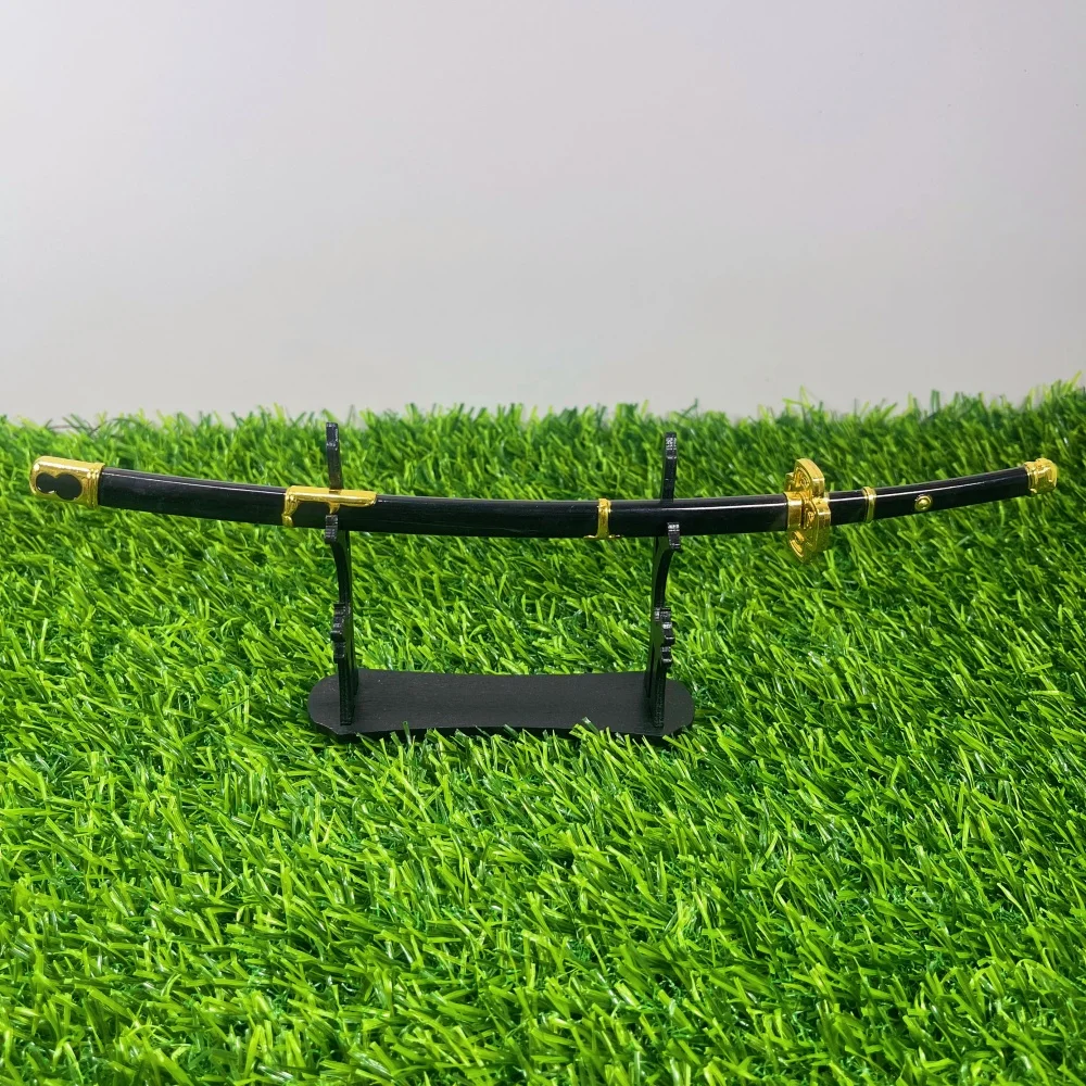 10inch Black Roronoa Zoro Katana Real Size Japanese Katana Original Samurai Sabre Ninja Knife One Piece Anime Zoro Sword Gift