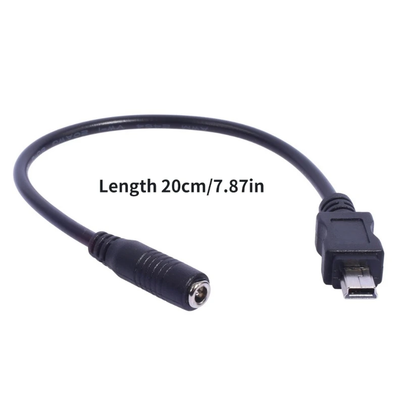 Mini-USB-Ladekabel, 3,5 35 mm Buchse auf Mini-USB-Stecker, Konverter-Anschlusskabel, 22 AWG, 20 Länge