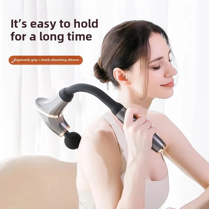 Portable Electric Massager Gun Professional Fascia Gun Long Handle Convenient For Whole Body Massage Fascia Gun In Stock