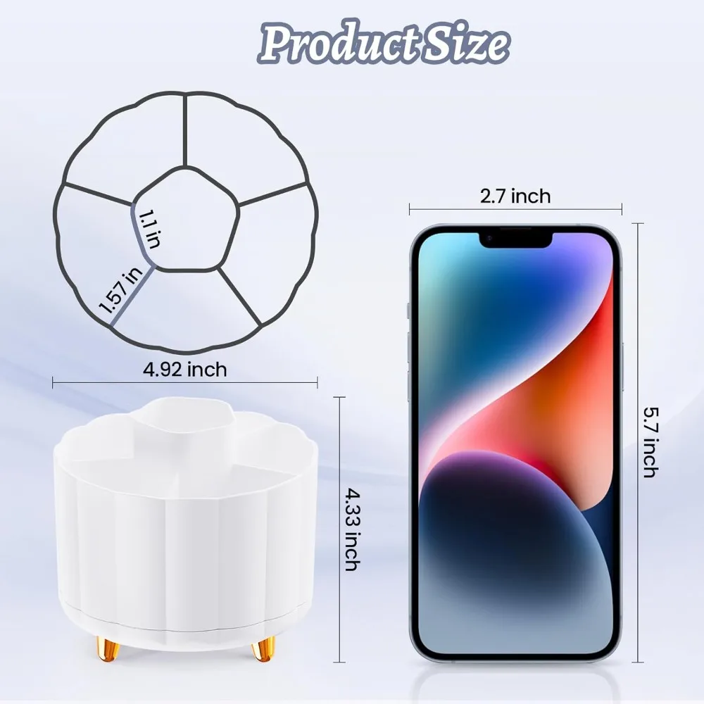 حامل أقلام لمنظم المكتب كادي 360 درجة، حامل أقلام رصاص للمكتب والمكتب والفصول الدراسية والمنزل، حامل أقلام رصاص لطيف مع 6 ق