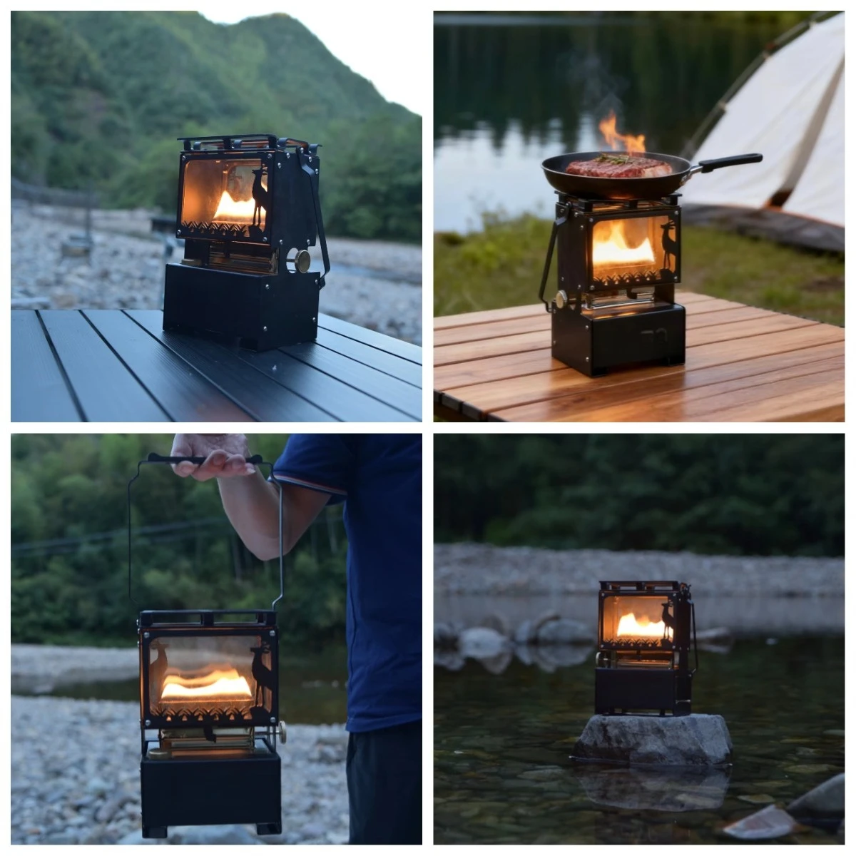 *Retro Lamp Stove Multi-functional Outdoor Glamping Ambient Light