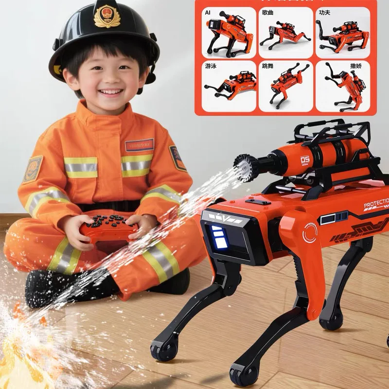 Robot de lutte contre l'incendie Intelligent, chien électronique, télécommande interactive vocale pour animaux de compagnie, jouet pour enfants