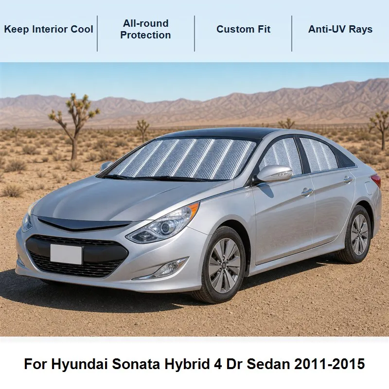 

For Hyundai Sonata Hybrid 4 Dr Sedan 2011-2015 Car Window Sunshades UV Block Privacy Heat Insulated Foldable Car Curtain