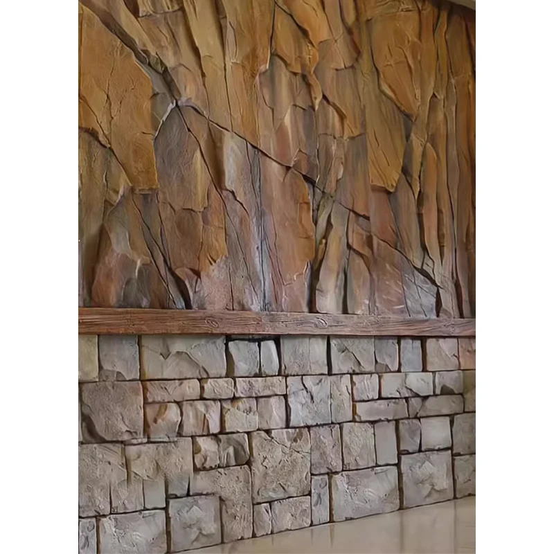 30X30CM Rock Mountain Rock PU Background Wall Art Stone Lightweight Material for Cutting Indoor Outdoor Use