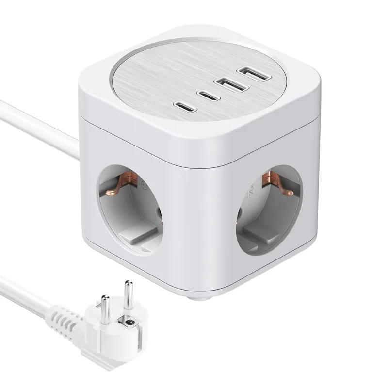 

Розетка-куб, 3 розетки, удлинительная розетка с USB-портом, современный французский/немецкий/корейский стиль PD20W