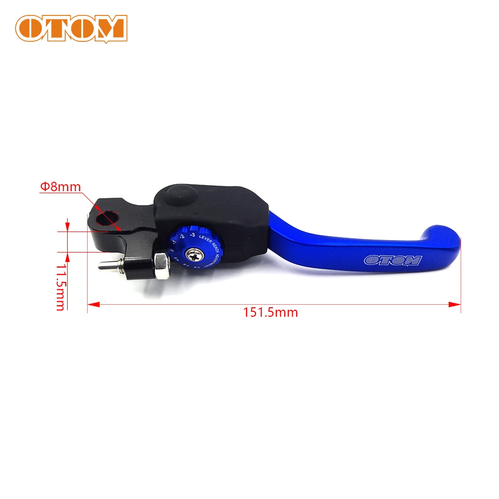 OTOM Motorcycle Front Brake Lever Foldable Handle 7 Gears Adjustable For KAYO T4 ZONGSHEN NC250 KEWS K16 Motorbike Modification