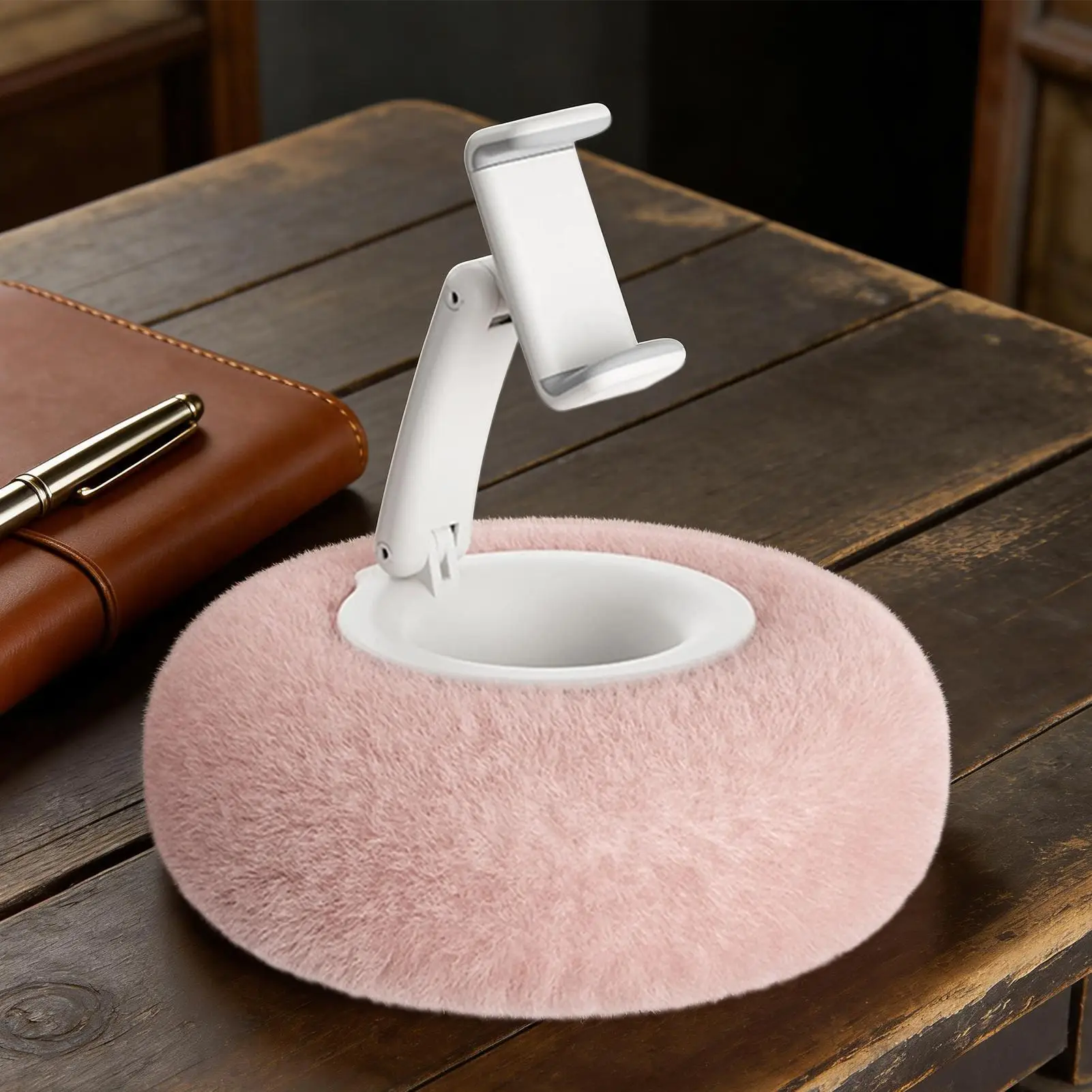 Tablet Pillow Holder Plush Pillow Mobile Phone Tablet Holder Desktop Stand Adjustable Length Angle for watching Live  Video