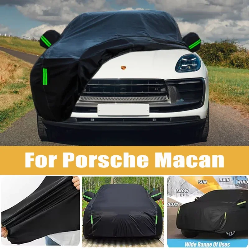 

For Porsche Macan Full Car Cover Four Seasons Outdoor Sun Anti UV Rain Snow Dust Protection Oxford Cloth Accessories