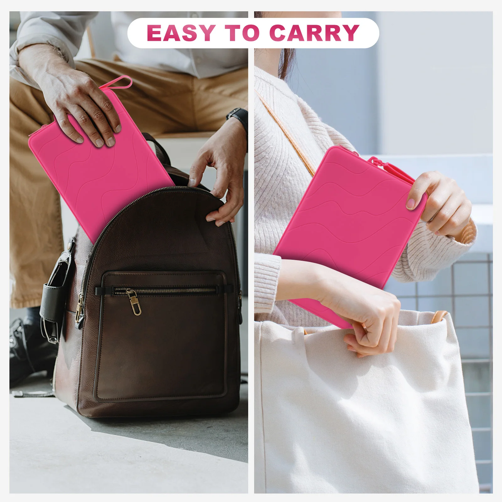 Embreagem de silicone de 6-7 polegadas para Kindle Paperwhite e Kindle Colorsoft Signature Edition de 7", Kindle, Kobo, Nook E-Reader de 6"