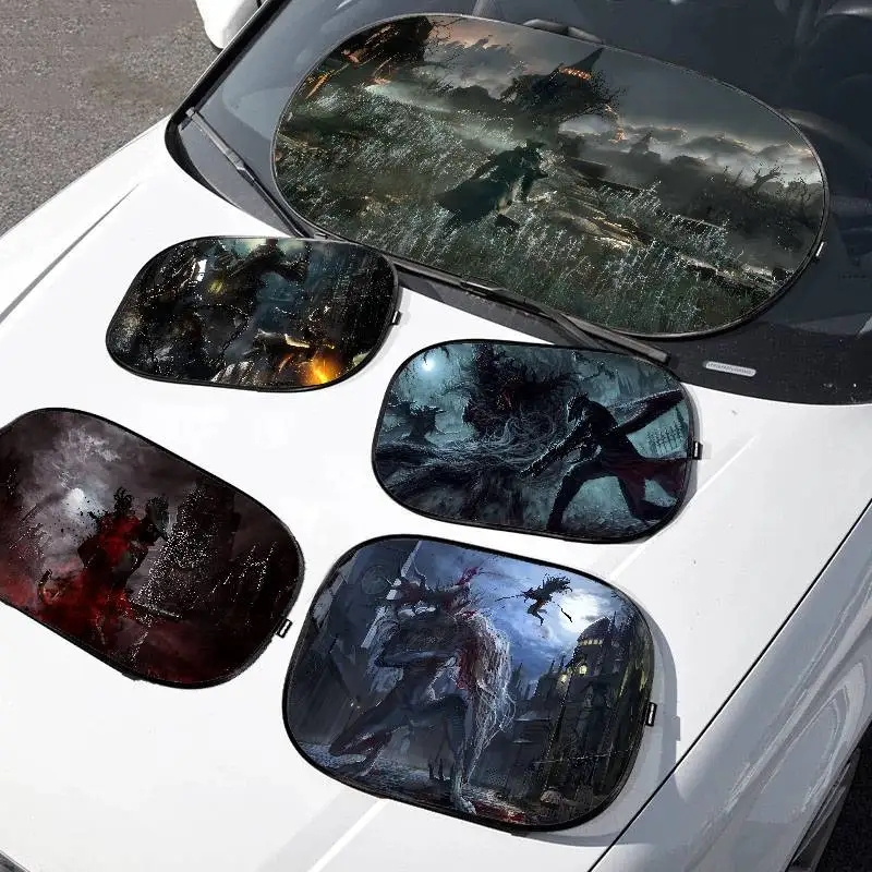 

B-Bloodborne Sun Shade Cover For Car Side Window Electrostatic Curtains Sun Protection For Baby 99.9% UV Blocker