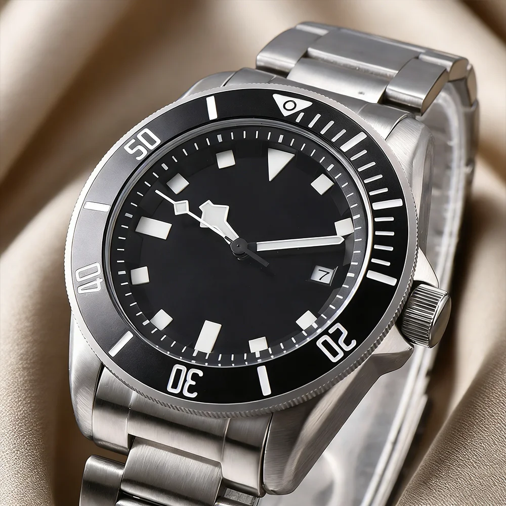 Dwayne Campbell Sapphire Glass Watch Miyota8215 Ceramic bezel Stainless Steel Case 50m Waterproof Calendar Luxury Watch