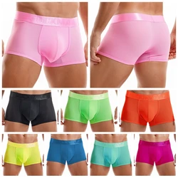 Jockmail Heren Boxer Sexy Ondergoed Calzoncillos Boxer Briefs Mesh Soft Underpants Mannelijke Slipje Pouch Shorts Ijs Zijde Broek Korte