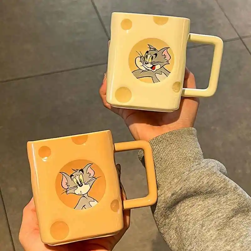 أنيمي 450 مللي توم وجيري السيراميك الجبن القدح لطيف طالب موضة كوب حليب فتاة مكتب الكرتون فنجان القهوة مع صندوق ألوان جديد #6