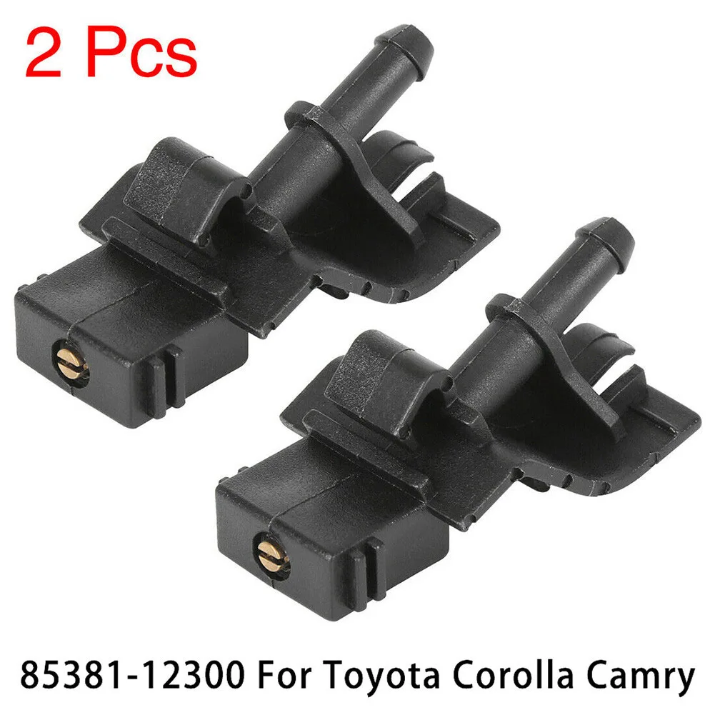 High Quality Household Wiper Nozzle Tool Tools Water 2pcs Equipment Front Plastic Spray Windshield 85381-12300