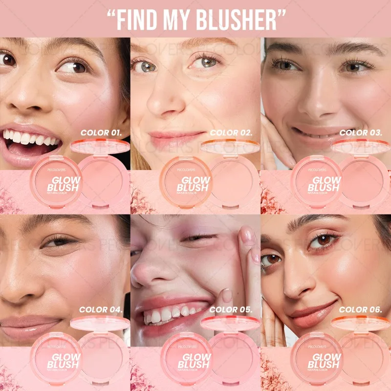 1PC Beauty Blush Palette, Matte Make-up, Gemakkelijk aan te brengen, Kleurweergave, Geschikt voor Kerstmis/Festival/Feest