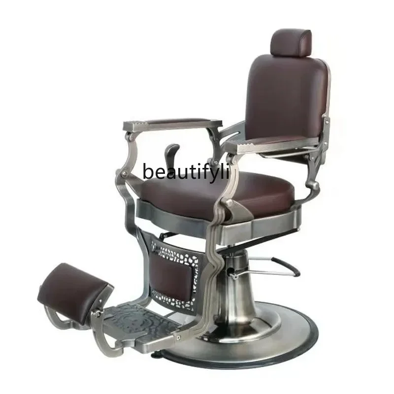 

Yh29 Men's Barber Chair Barber Shop Beauty Salon Chair Overturned Shaving Chair