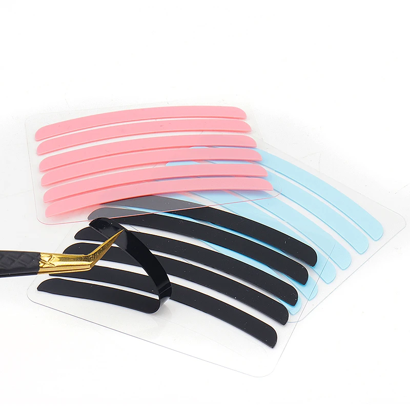 6 Pcs Eyelash Lifting Silicone Stripe Reusable Eye Lashes Lifting Curler Pad Perm Ribbon Lash Extension Supplies Makeup Tools