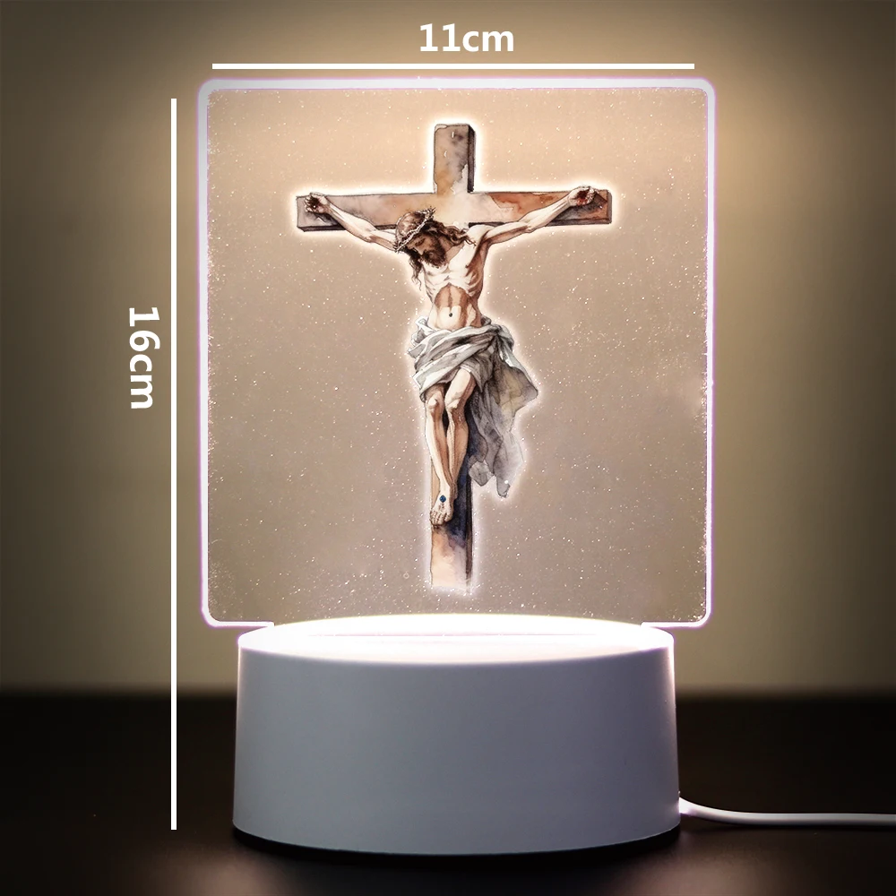 Jesus Funny  Creative Table Bedside Lamp For Bedroom Decor Light Christmas Gifts