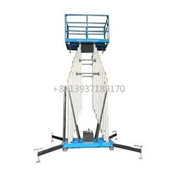 Aerial Work Platform Ladder Single Mast Scaffolding Man Lift Hydraulic Electric Lifting