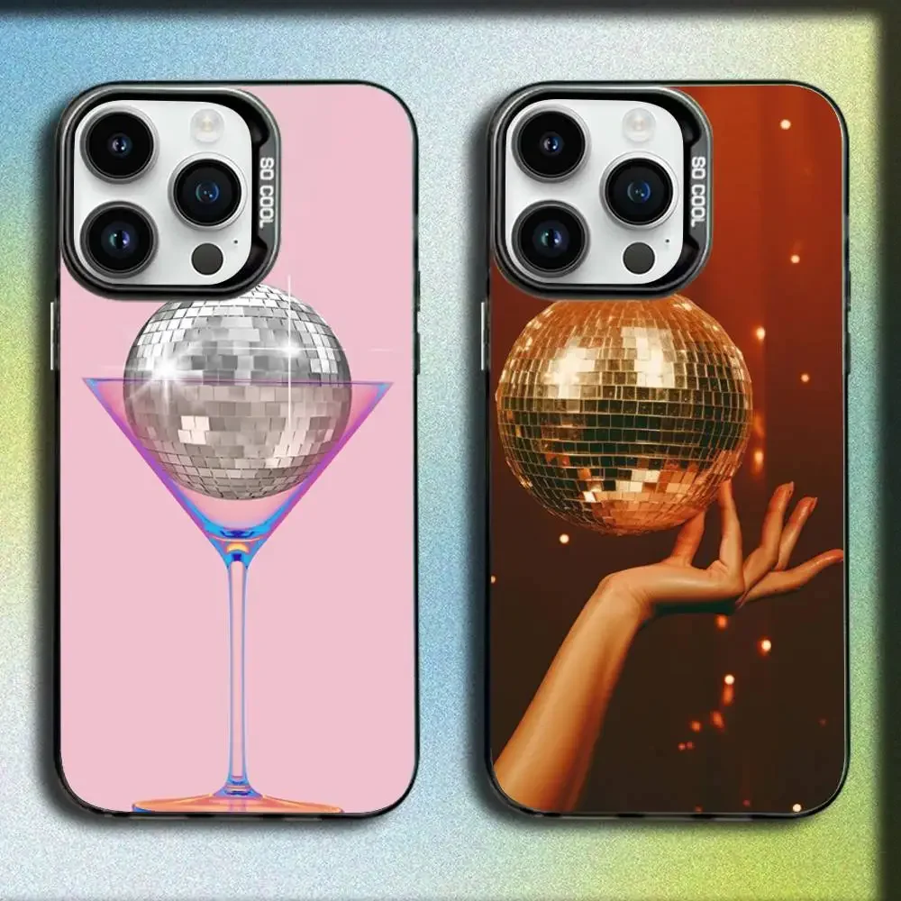 Disco Ball Art Phone Case For iPhone 17,16,15,14,13,12,11,Pro,Max,Plus,E,SE4,Air,Mini Black IMD Box