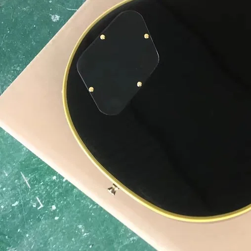 Black Body with Gold Binding Electric Guitar  HHH Pickup Mahogany Body Classic Single Cutaway Block Fingerboard Inlays