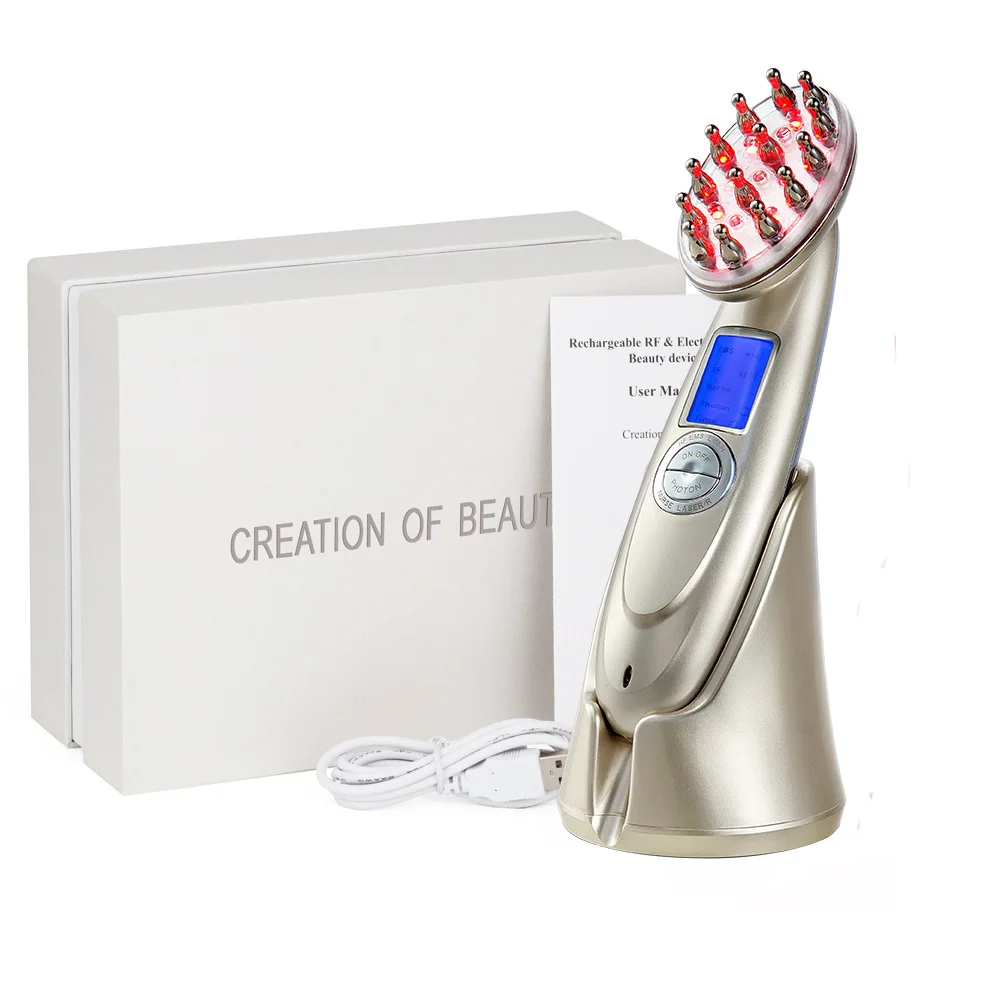 RF Laser Hair Growth Massager Comb Anti Hair Loss Treatment Infrared Red Light EMS Scalp Massage Vibration Head Care Hair Brush