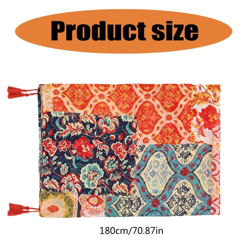 Large Scarf Shawl for Male Women Multifunctional Head Scarf Unisex Floral Versatile Outdoor Scarf Shawl Daily Wear image 6