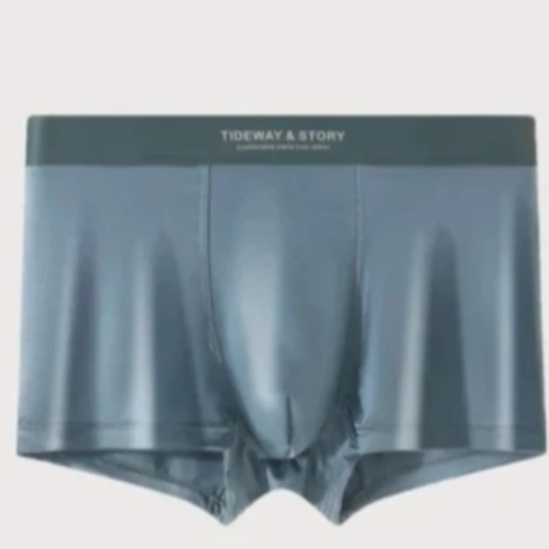

Men's Ice Silk Breathable Mulberry Silk Light Luxury Flat Angle Summer High-end Antibacterial Boxer Shorts Satin Men's Underwear