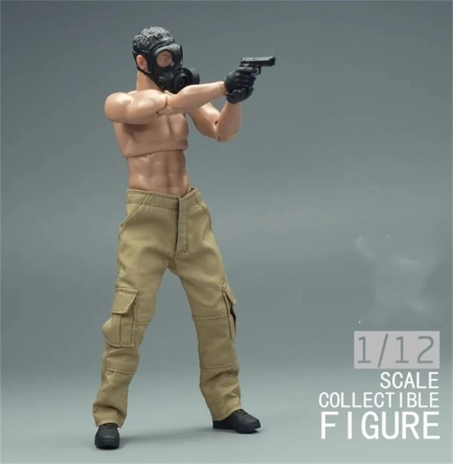 

1/12 Мужские рабочие штаны-карго Одежда подходит для фигуры 6 дюймов Сильная фигура Мужская одежда для тела 6 дюймов аниме Мужской солдат Фигурка