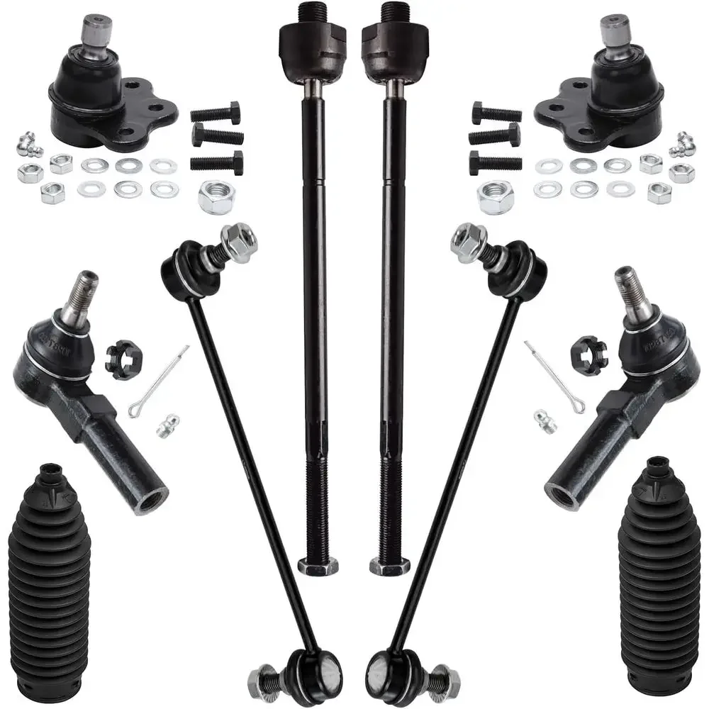 

10pc Suspension Kit for Saturn L100 L200 L300 LS LS1 LS2 LW1 LW2 LW200 LW300, Sway Bar End Links, Lower Ball Joints, Tie Rods, a