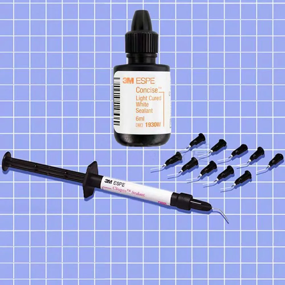 

Dental Pit And Fissure Sealant 3M ESPE Clinpro Color Change Sealant Syringe 12647 1930W Concise Light Cure White Seal Resin Glue
