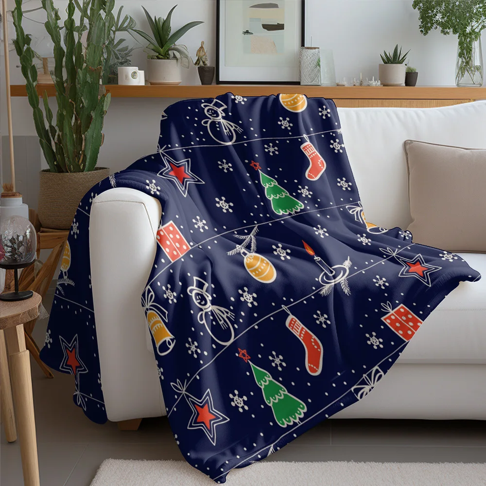 TU Soft Throw Blanket Cozy Sherpa Fleece Warm Decorative Bedspread Couch Cover Home Decor Gift Ideas Holiday Christmas