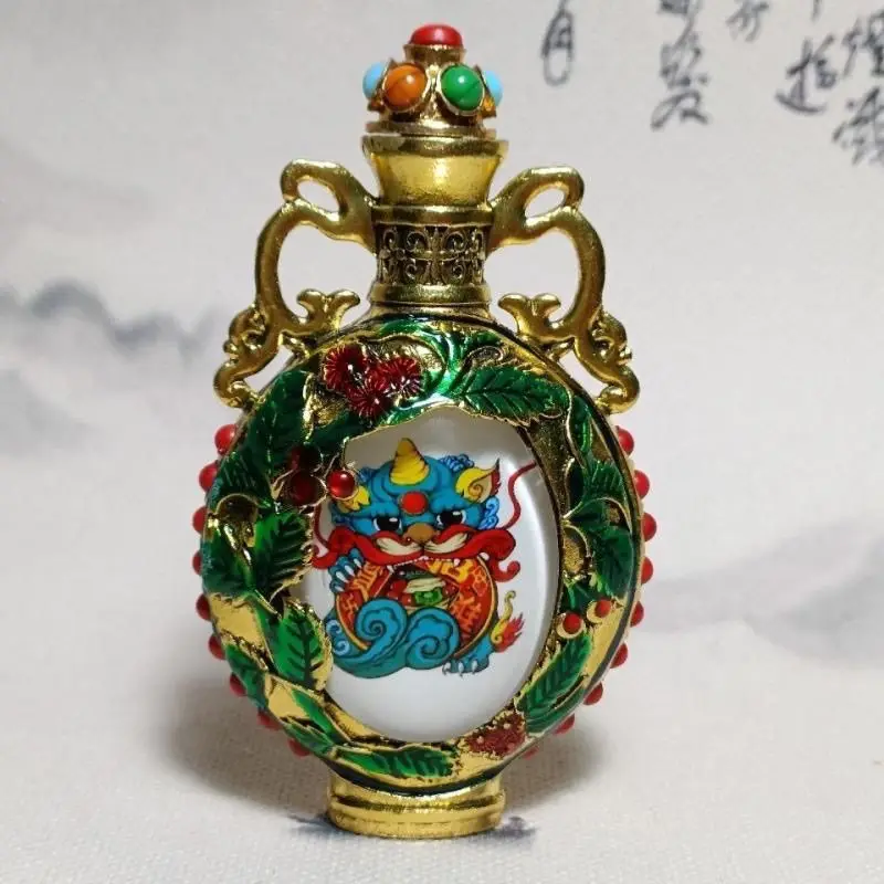 Retro Cartoon pixiu mythical beast Snuff Bottle mini bottle