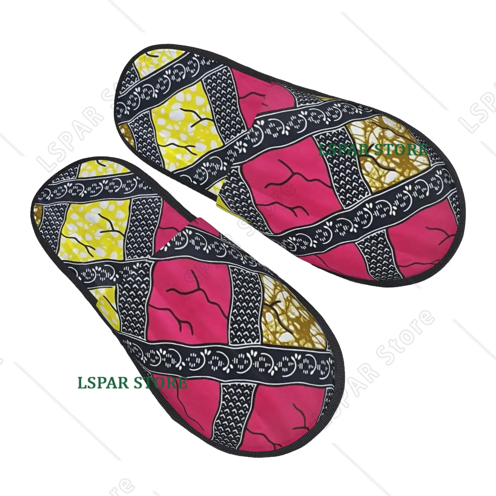 Stylish and Unique African Ankara Prints Patterned Designs House Slippers Memory Foam Slippers Bohemia Couple Slipper Shoes