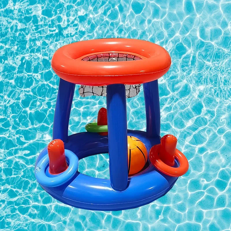 2026Inflatable Water Basketball Hoop Pool Toy for Interactive Throwing Circle Interactive Water Basketball Framepromote sales