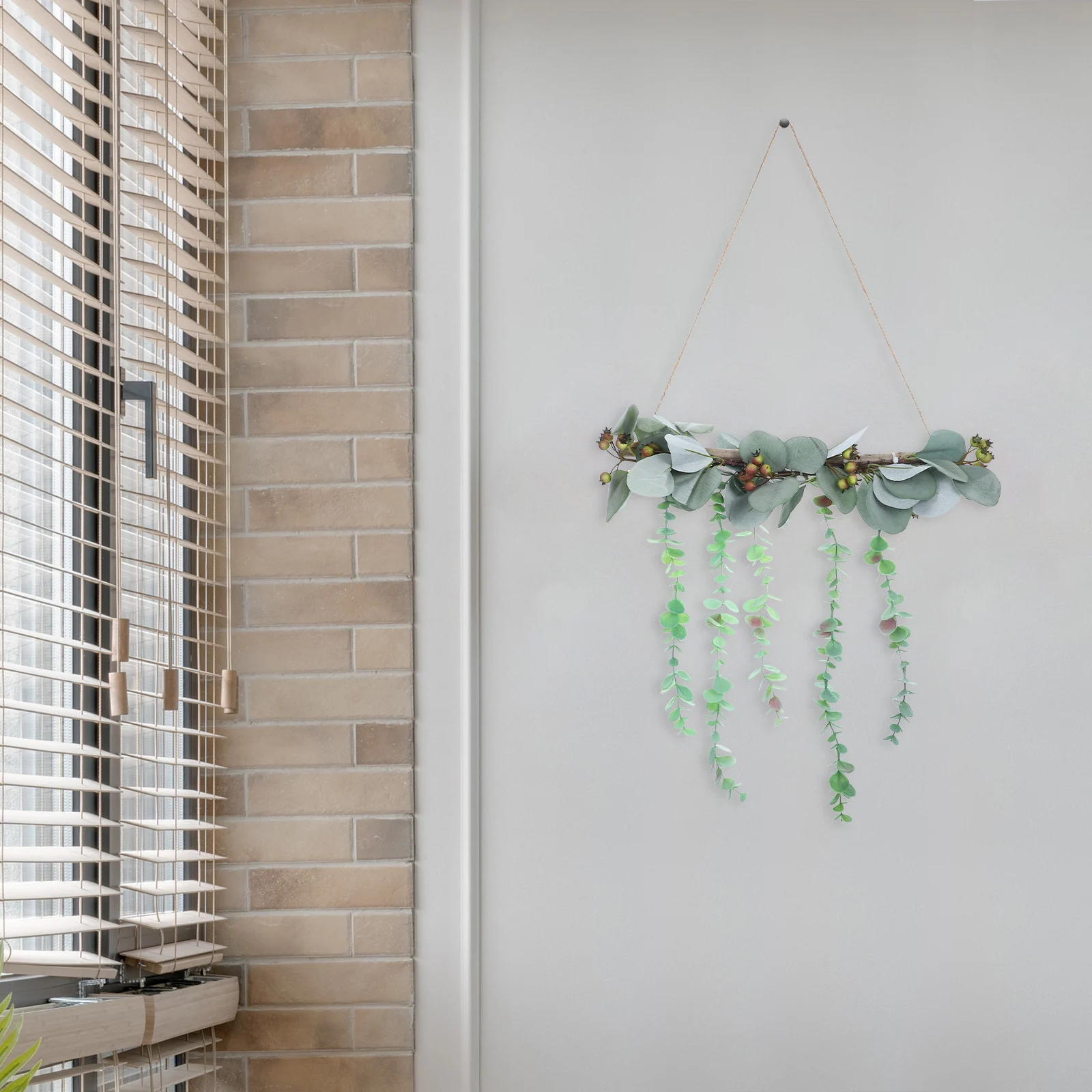 

Simulated Green Plant Wall Hanging Flowers Artificial Indoor Decor Fake Plants Vibrant Leaves Living Rooms Hotels