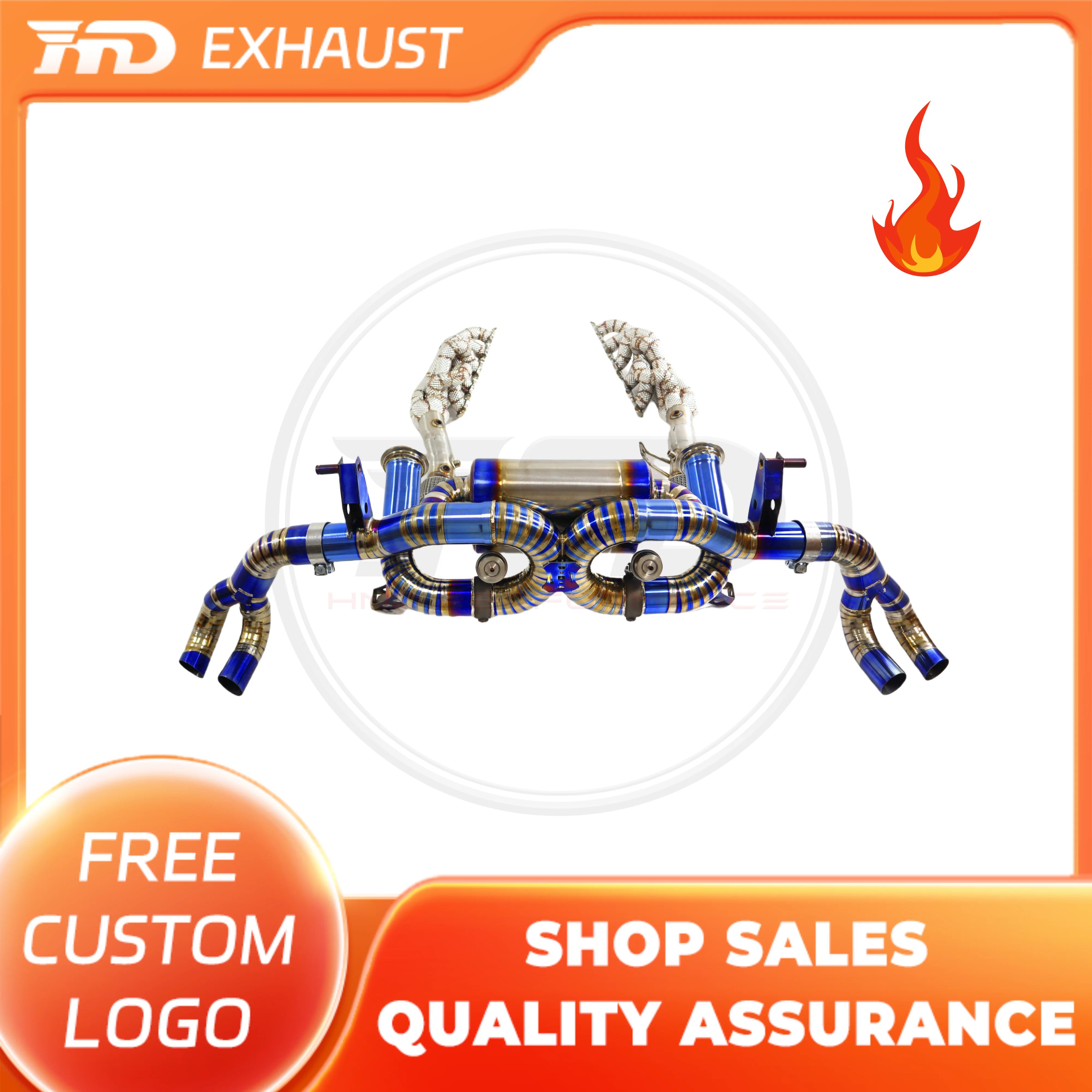 

HMD Hot sale Titanium alloy High performance catback for Lamborghini Huracan LP580 LP610 Exhaust system car Accessories