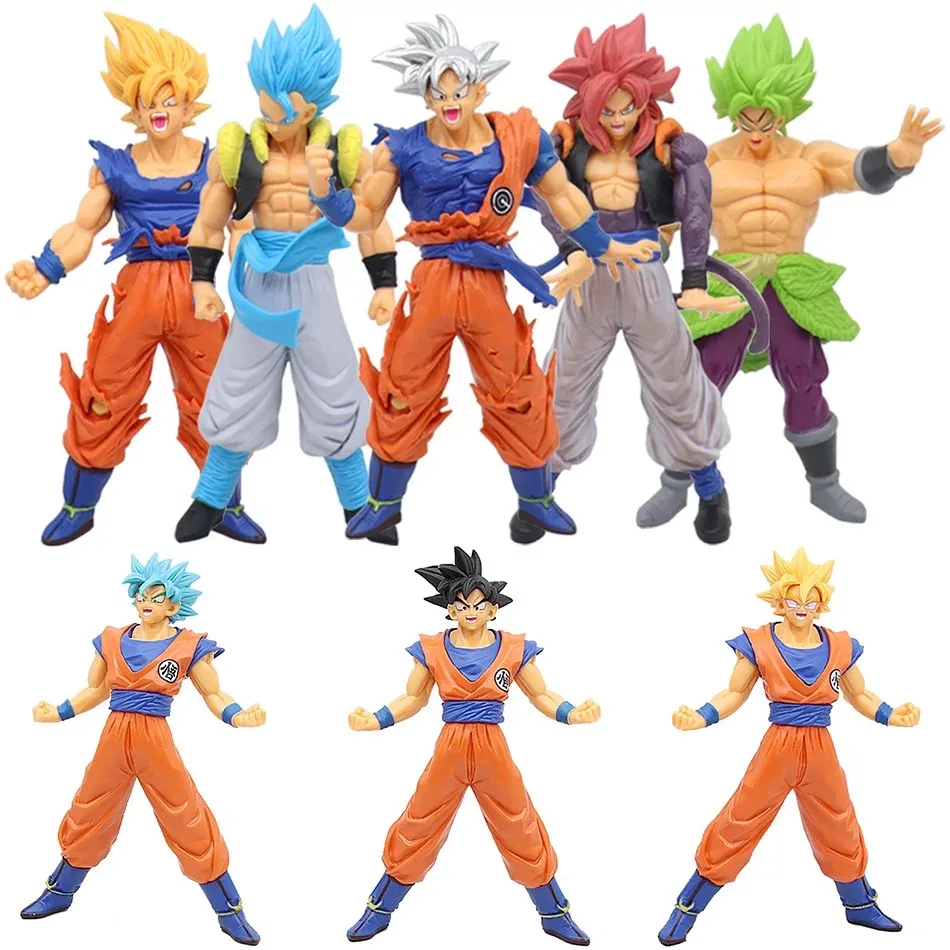 Dragon Ball Z Super Saiyan Anime Figurine Modello GK Rose Goku Action Figure DBZ Gohan Figure Vegeta Collezione di statue Giocattolo Figma