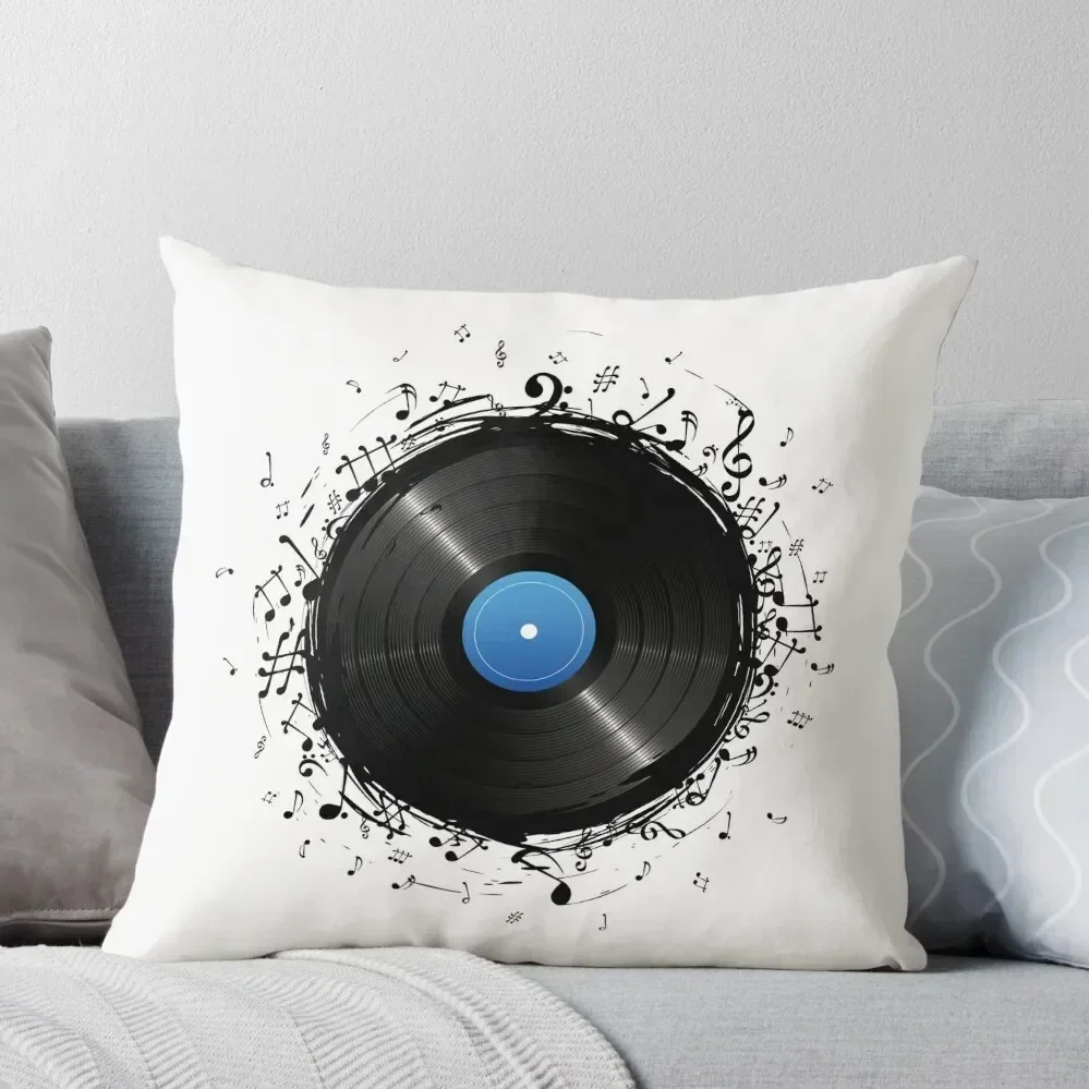 

33 Vinyl Record Music Notes Throw Pillow Sofa Cushion Cover Sofa Decorative Covers pillow