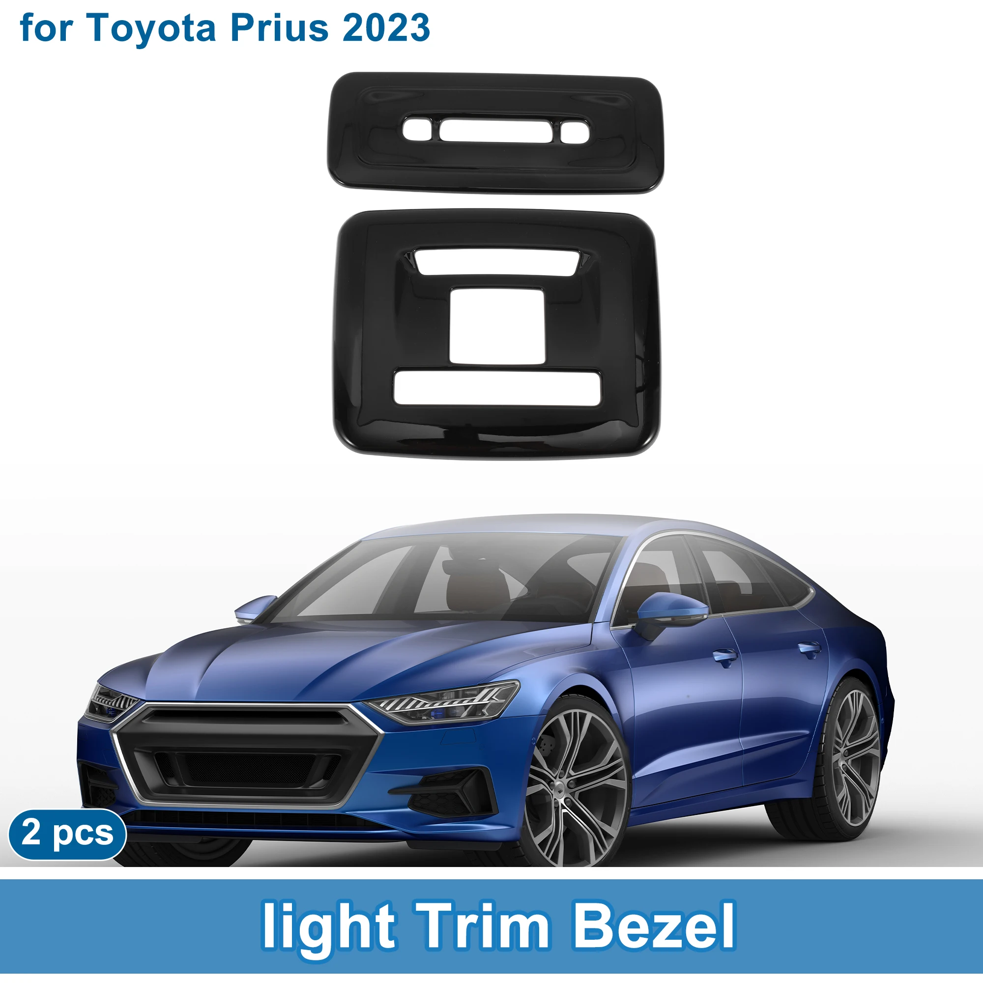 

UXCELL Front Row Rear Row Light Trim Bezel for Toyota Prius 2023 Black