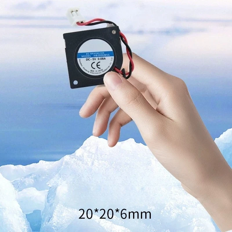5PCS Mini Ultra‑Thin Silent DC Blower Fan For 5V 12V 2006 3003 Chip Cooling Turbine Blower 15 18 20 30CM
