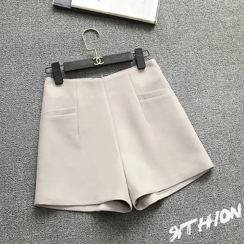 

MEXZT Elegant Suit Shorts Women Korean Black Wide Leg Shorts Summer Fashion Ladies High Waist Baggy All Match Short Pants New