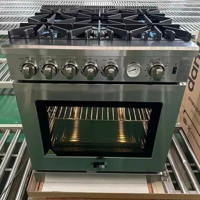 76 Five 5 gas head stove Burning gas stove Oven