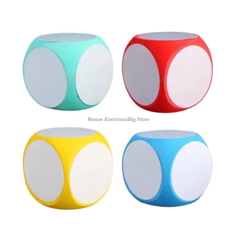 DIY Blank Write On/Wipe Off Portable Cleanable Blank Game Cubes for Classroom Teaching Outside