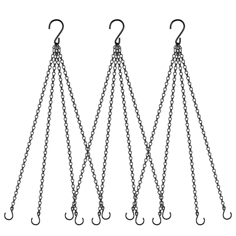A25F-3 Pack, 23 Inch Hanging Baskets Chain, Hanging Chains With Hooks Flower Pot Chain Replacement Plant Hangers