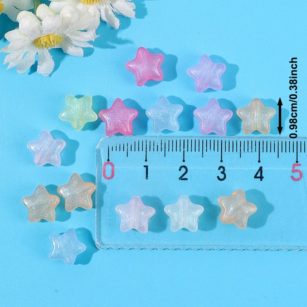 6/17/29 قطعة متعددة الألوان على شكل نجمة الخرز الزخرفية ، أساور يدوية القلائد ، عيد الميلاد عيد الحب هدية عيد الأم #4