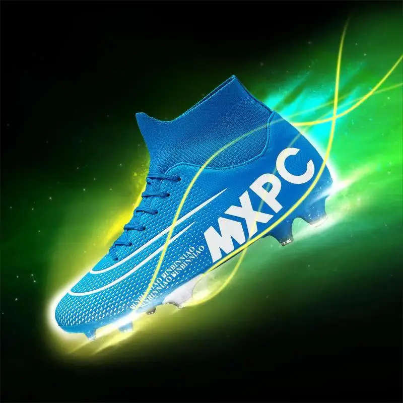 Outdoor Men Football Shoes Soccer Shoes Football Sneakers Cleats Grass Training Match Trend High-top Training Sport Footwear