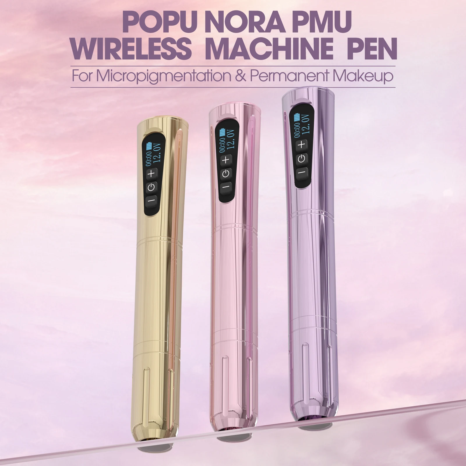 POPU NORA Permanent Makeup Wireless PMU Tattoo Machine Pen Microblading Eyebrow Lip for Cartridge Tattoo Needles Tattoo Supplies