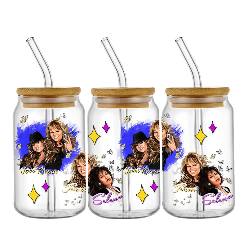 Personalize Superstar Famous Singer Beautiful UV DTF Cup Wrap Transfers Stickers Custom Labels DIY Waterproof Decals For Glass